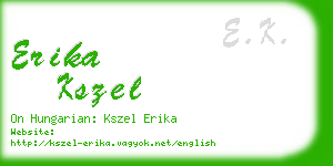 erika kszel business card